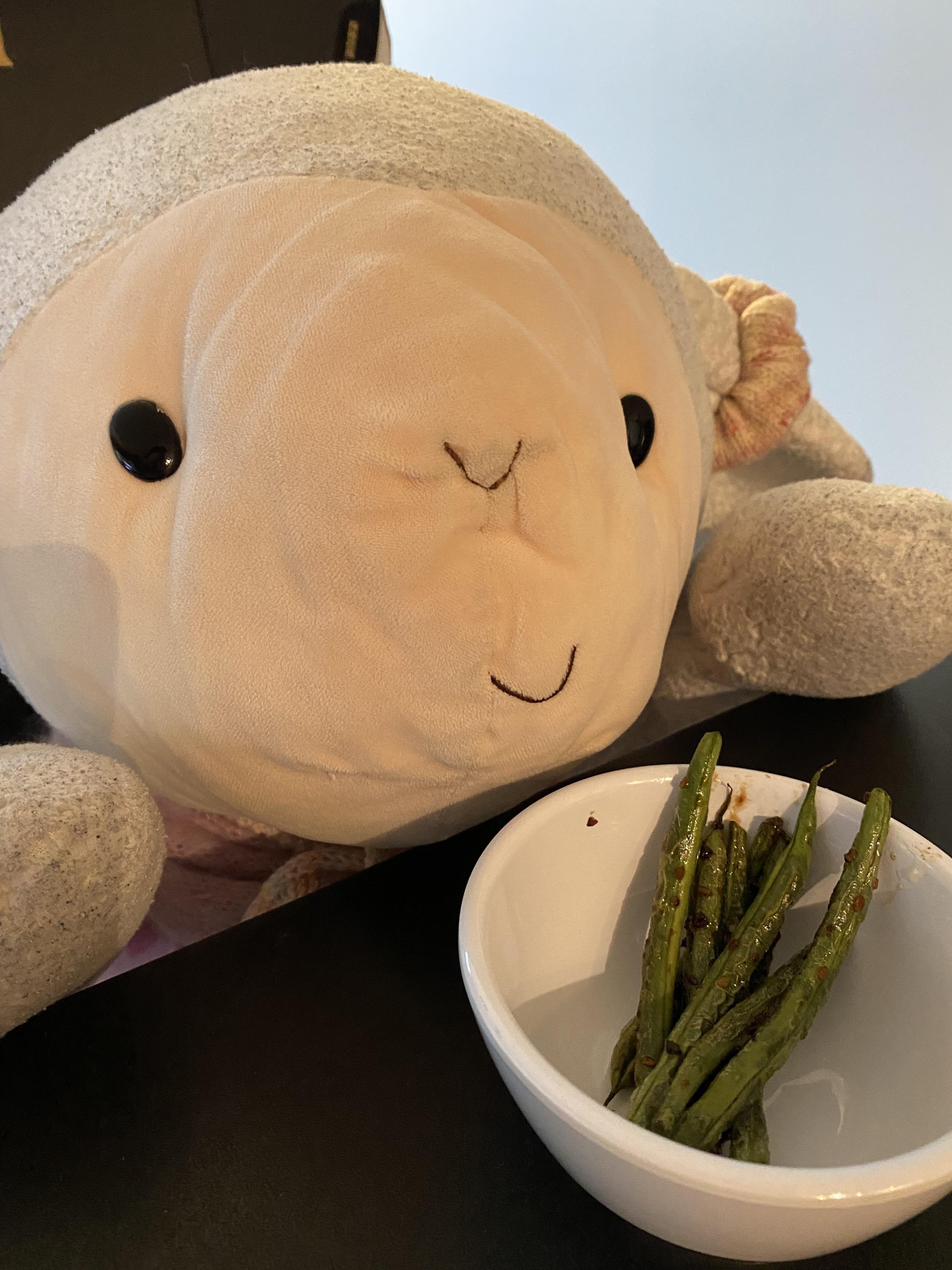 Abby and her green beans